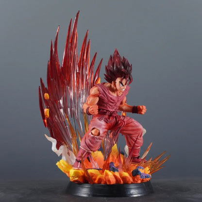 38cm Anime Dragon Ball Kaiouken Goku PVC Action Figure Statue Desktop Ornament Model Toy Gift