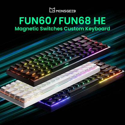 Akko MonsGeek FUN68 & FUN60 PRO&MAX HE Magnetic 60% 65% Gaming Keyboards Rapid Trigger 8K Custom Keyboard for Esports