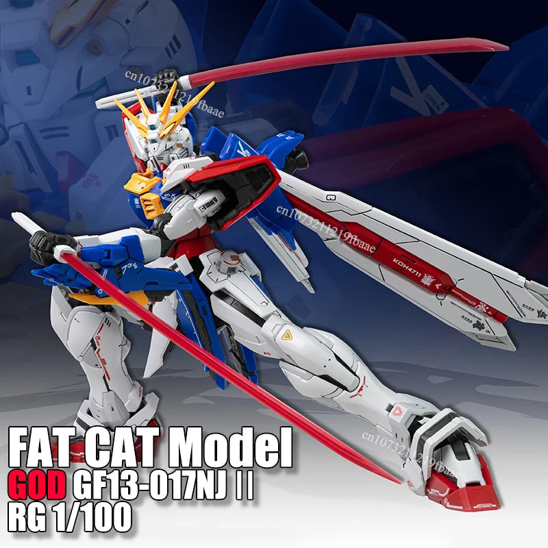 FATCAT Model GOD GF13-017NJⅡ RG 1/100 Burning Toys Assembly Model Kit Anime Action Figure Robot Gifts Erupting Burning Finger