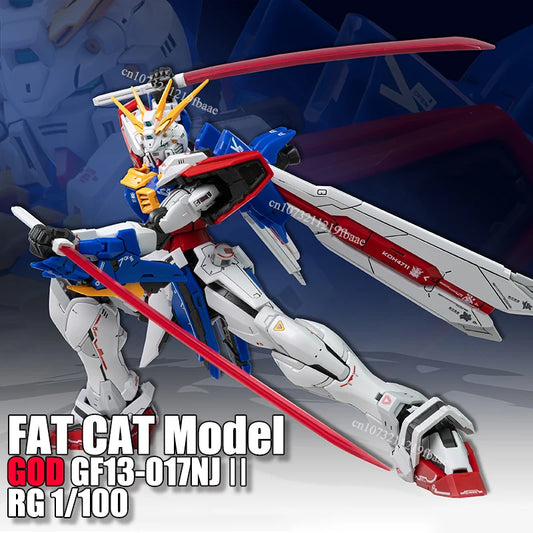 FATCAT Model GOD GF13-017NJⅡ RG 1/100 Burning Toys Assembly Model Kit Anime Action Figure Robot Gifts Erupting Burning Finger