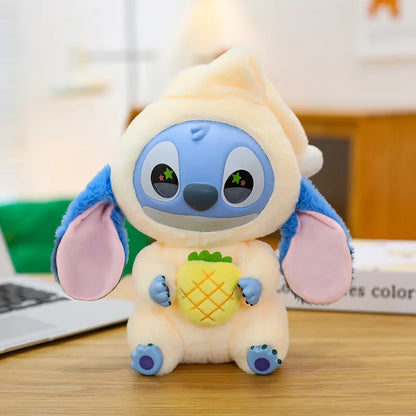 25cm Disney Lilo and Stitch Plush Toy Cartoon Anime Stuffed Kawaii Stich Key Chain Pendant Doll Plushie Kids Birthday Xmas Gifts
