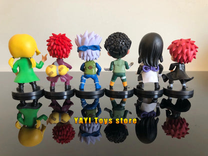 New 12pcs/set Anime Figure Naruto Shippuden Hinata Sasuke Itachi Kakashi Gaara Action Figure Q Version PVC Figures Toys  Gift