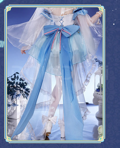 Kamisato Ayaka Doujin Cosplay Costume Game Genshin Impact Cosplay DokiDoki-SR Kamisato Ayaka Cosplay Women White Dress Costume