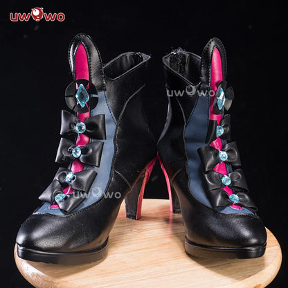 UWOWO Carlotta Shoes Game Wuthering Waves Carlotta Montelli  Cosplay Shoes Black shoes Woman Size 36-43