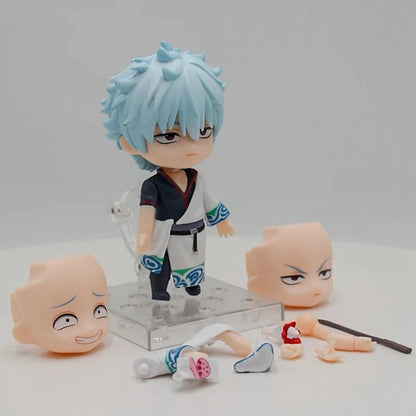 10cm Gintama Anime Figure #2420 Sakata Gintoki Action Figure Humorous Man Figurine PVC Collection Model Doll Toys Birthday Gifts