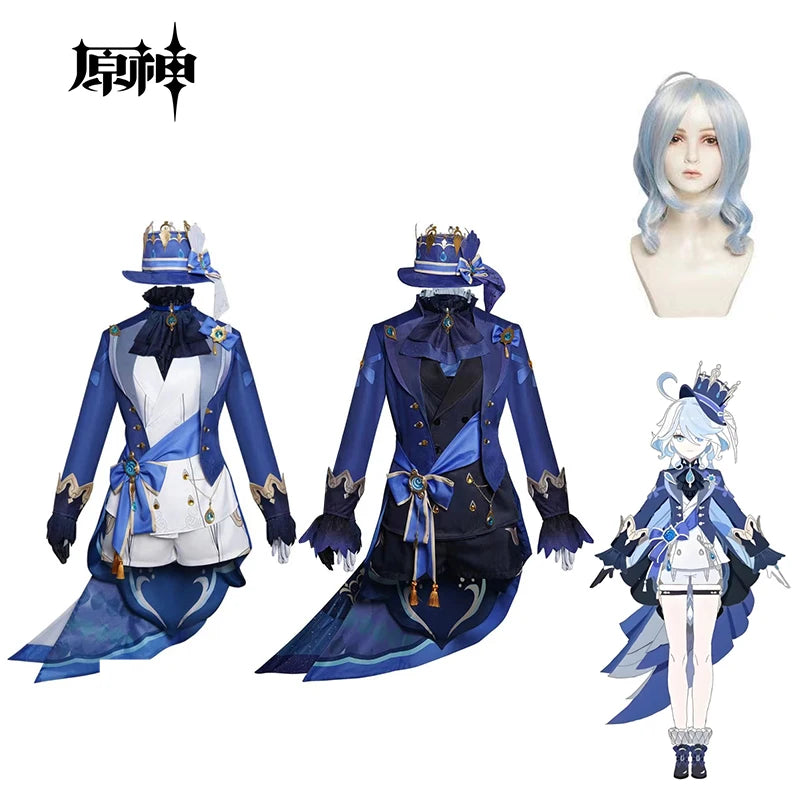 Genshin Impact Furina Cosplay Costume Set Polyester