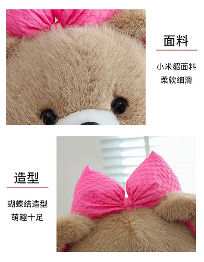 Cute Classic Butterfly Feifei Bear Plush Toys Kawaii Bow Tie Bear Plushie Pillow Stuffed Soft Dolls for Kids Girls Lover Gifts