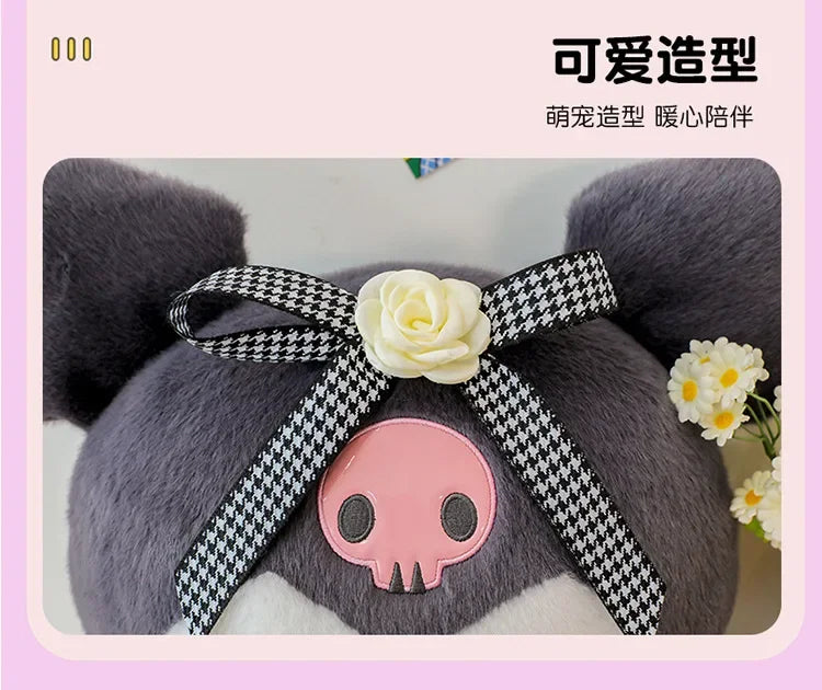 Sanrio Big Size 80cm Cute Kuromi My Melody Soft Stuffed Sofa Body Throw Pillow Plush Toys Dolls Kawaii Room Decor Holiday Gifts