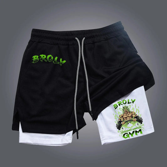 Anime Gym Shorts Men Women Dragon Ball Broly Summer Streetwear Casual Beach Pants Breathable Mesh Quick-dry Shorts Sportswear