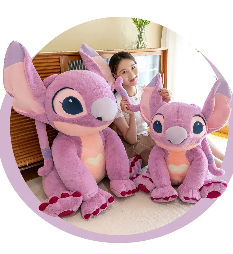 30/45/60/80CM Big Size Disney Stitch Cartoon Anime Plush Stuffed Doll Room Decoration Peluche Pillow  Plushies Ornaments Gifts