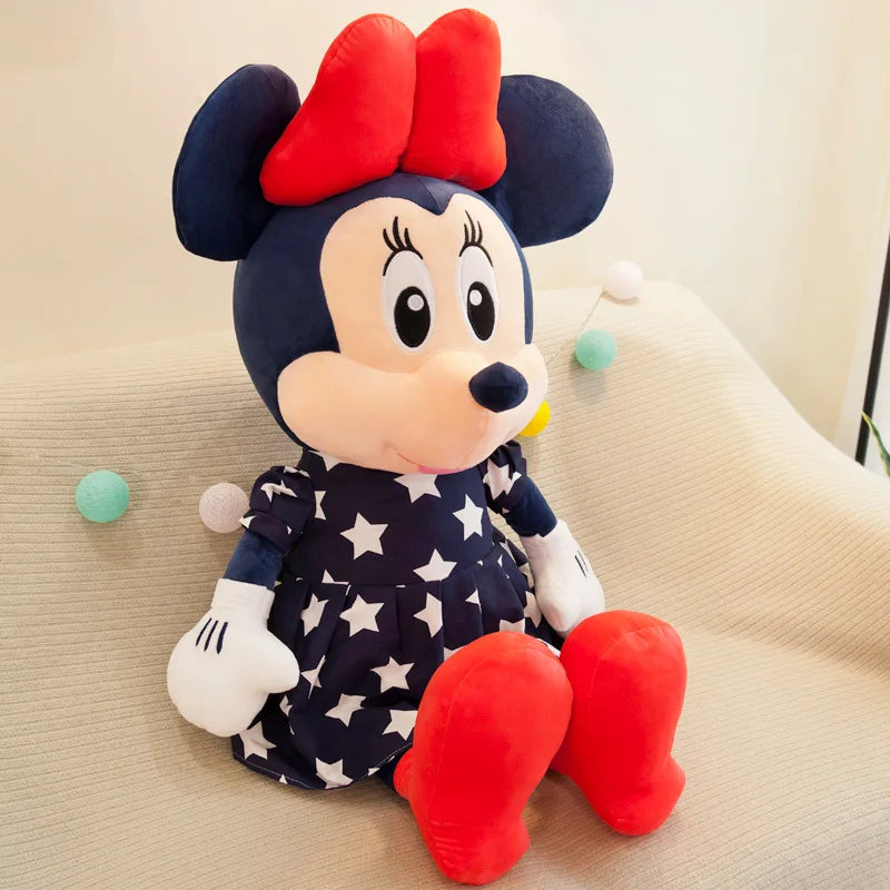 Disney 95cm Plush Star Mickey Minnie Toy Large Couple Mickey Mouse Pillow Kids Stuffed Doll Birthday Xmas Gift for Children