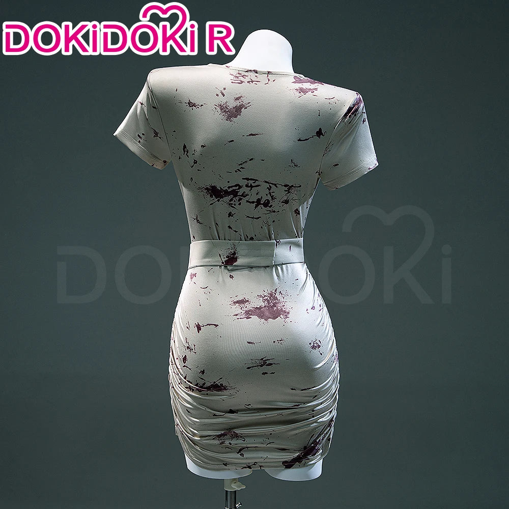 IN STOCK Bubble Head Nurse Cosplay Costume Game Cosplay【XS-3XL】DokiDoki-R Women Halloween Bloody Nurse Dress Mask Plus Siz