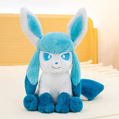 40/80cm Cartoon Large Sylveon Glaceon Pokemon Plush Toys Pillow Doll Cute Ornament Stuffed Plushie Eevee Pokémon Gift for Kids