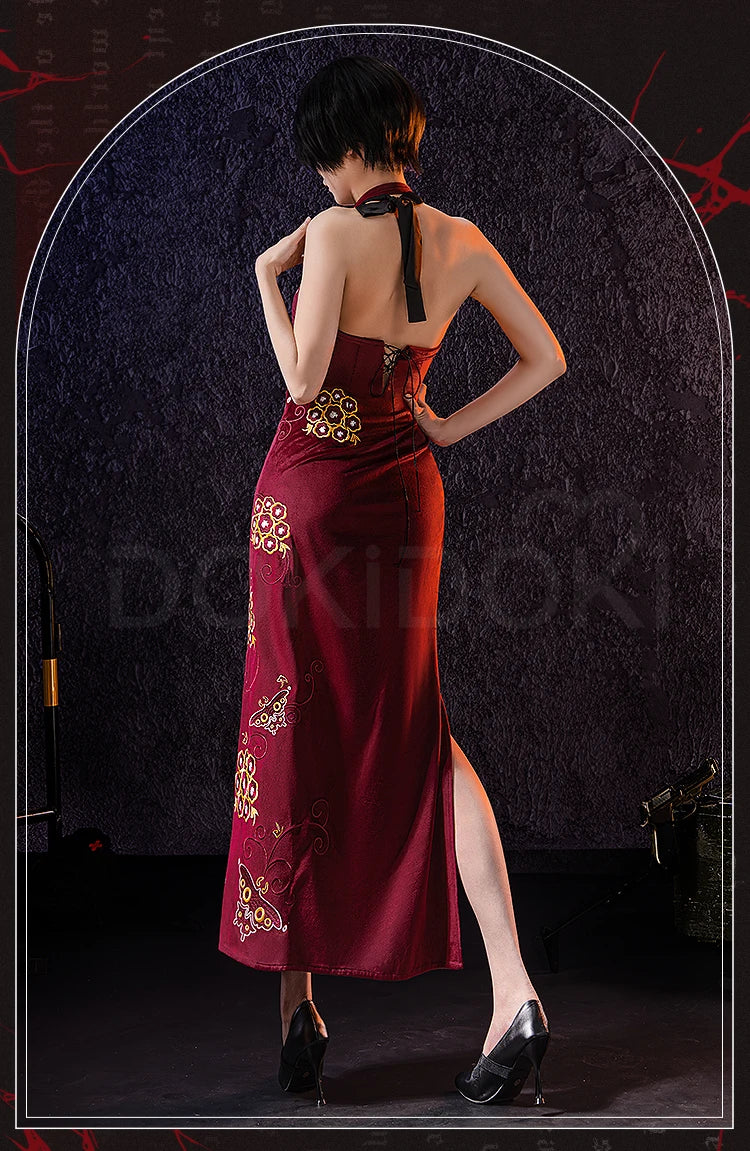 IN STOCK Adaa Wongg Cosplay Costume Game Cosplay【XS-3XL】DokiDoki-R Women Sexy Red Cheongsam Dress Plus Size