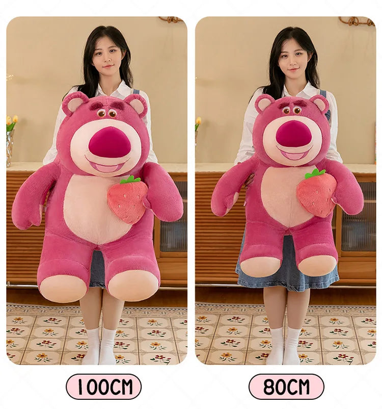 New 40-80cm Large Size Kawaii Strawberry Bear Series Plush Toy Pillow Doll Wedding Interior Accessories Couple Gift