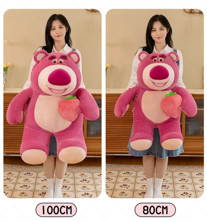New 40-80cm Large Size Kawaii Strawberry Bear Series Plush Toy Pillow Doll Wedding Interior Accessories Couple Gift