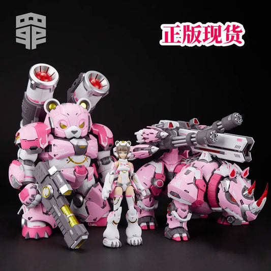 Jehuty 1/10 Scale Sloth - Seven Deadly Sins Series Human + Bear + Rhinoceros Set Mecha Musume Articulated Assembly Model