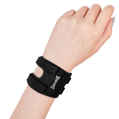 Wrist Support Brace Straps Wraps for Weightlifting Gym Training Powerlifting – 1pc/2pcs Wristband - bk / 2pc