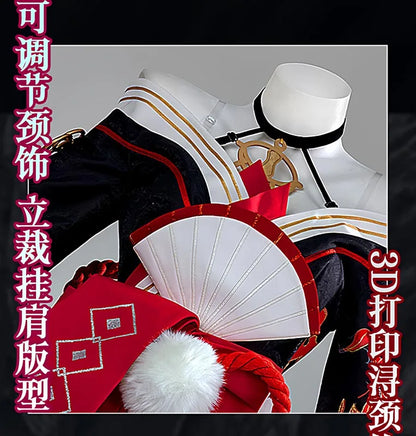 Neverness To Everness Hotori Cosplay Costume Dress Headwear Earrings Game NTE Outfit Halloween Party for Women Girls Role Play