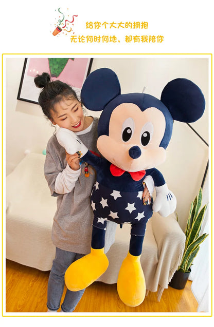 Disney 95cm Plush Star Mickey Minnie Toy Large Couple Mickey Mouse Pillow Kids Stuffed Doll Birthday Xmas Gift for Children