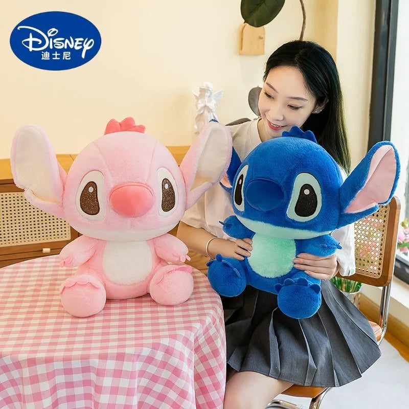45/60/80CM Super Big Size Disney Stitch Anime Plush Stuffed Doll Kawaii Room Decoration Plushies Children's Pillow Holiday Gifts