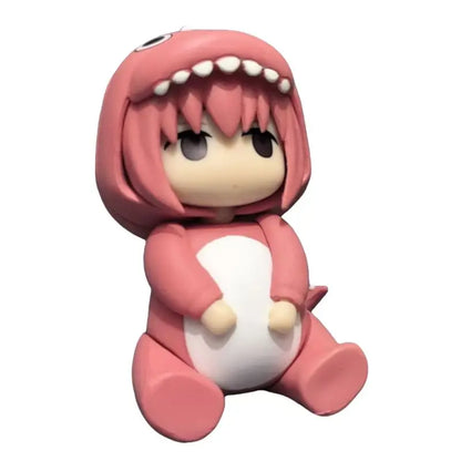 Q-version Girl Anime BOCCHI THE ROCK Gotoh Hitori Figurine Yamada Ryo Action Figures Cute Dinosaur PVC Collection Model Toy Gift