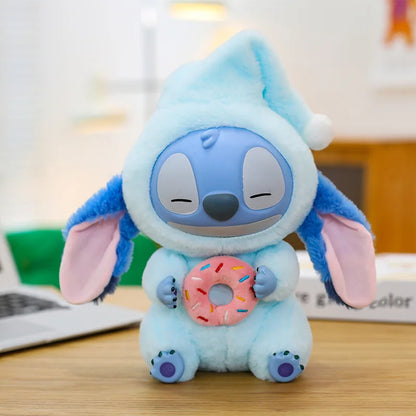 25cm Disney Lilo and Stitch Plush Toy Cartoon Anime Stuffed Kawaii Stich Key Chain Pendant Doll Plushie Kids Birthday Xmas Gifts