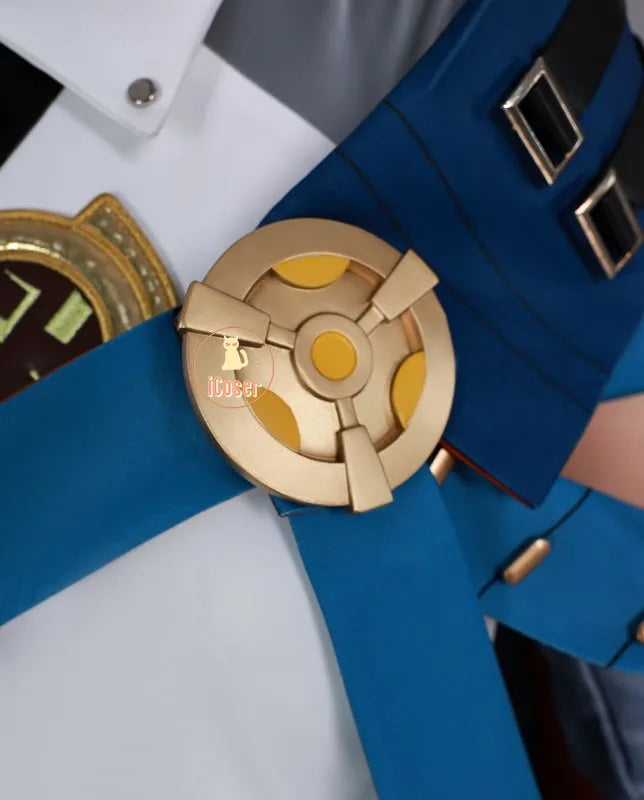 Genshin Impact Ineffa Cosplay Costume Wig Cloak Uniform Outfit Headwear Boom Boom Thunderwave Halloween Party for Women Girls