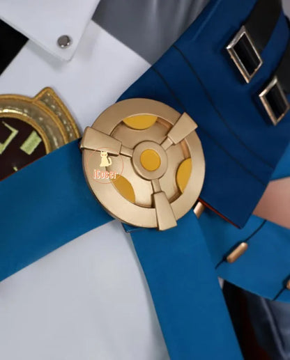 Genshin Impact Ineffa Cosplay Costume Wig Cloak Uniform Outfit Headwear Boom Boom Thunderwave Halloween Party for Women Girls