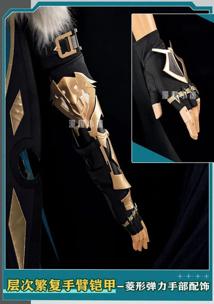 Genshin Impact Varka Cosplay Costume Wig Uniform Knights of Favonius Mondstadt Halloween Party Women Men Girls Role Play Props