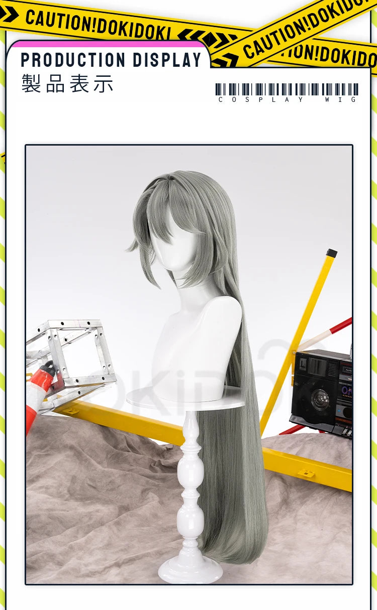 IN STOCK Vita Wig Game Honkai Impact 3rd Cosplay Wig DokiDoki Women 100cm Long Grey Hair Vita Cosplay Wig Free Wig Cap Christmas