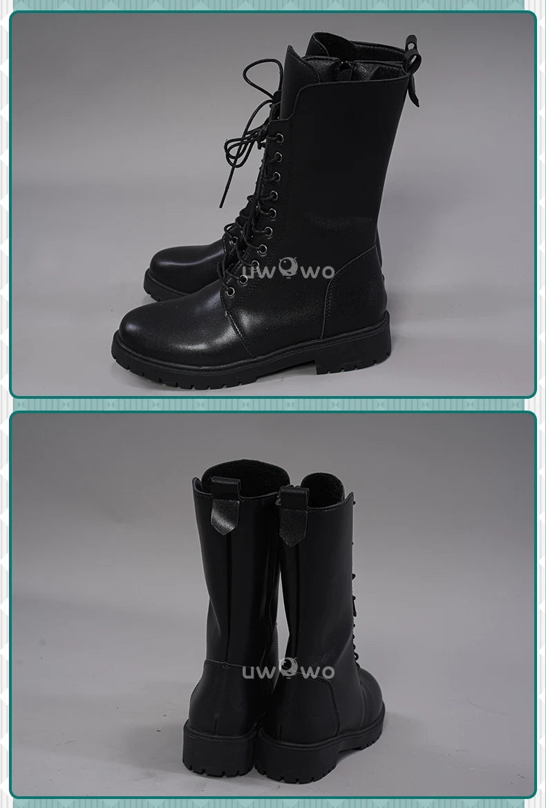 UWOWO Genshin Impact Lynette Cosplay Shoes Boots Lyney Anemo Cat Fontaine Cospaly Footwear-Boots
