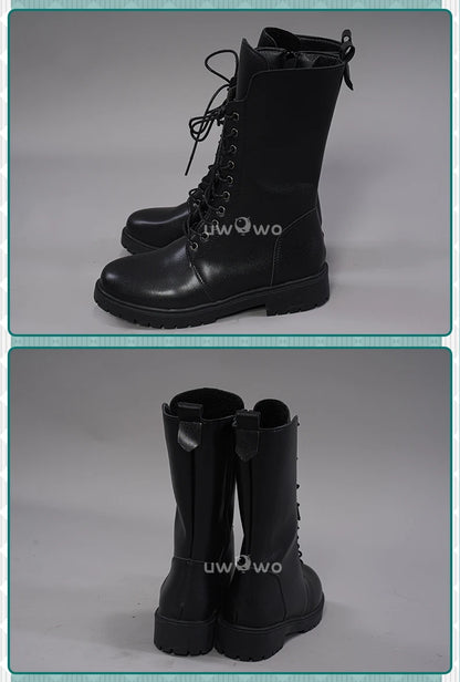 UWOWO Genshin Impact Lynette Cosplay Shoes Boots Lyney Anemo Cat Fontaine Cospaly Footwear-Boots