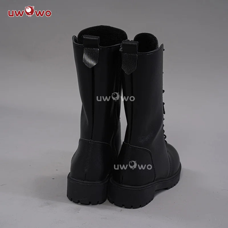 UWOWO Genshin Impact Lynette Cosplay Shoes Boots Lyney Anemo Cat Fontaine Cospaly Footwear-Boots