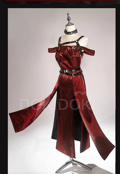 IN STOCK Enchanting Veil Heroine Cosplay Costume Game Love and Deepspace【S-2XL】DokiDoki-R Women Red Dress Shoes Sylus Plus Size