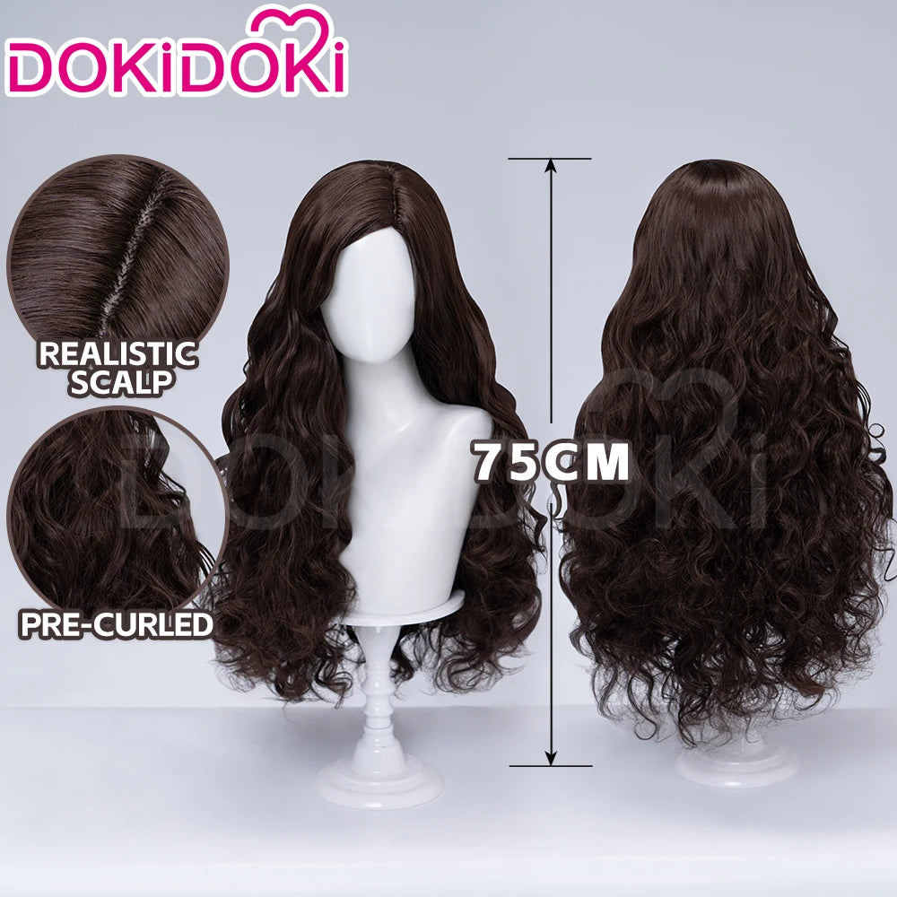 Glinda Elphaba Cosplay Wig Anime Wicked DokiDoki Front Lace Wig Golden Long 60cm Hair Glinda Cosplay Elphaba Hat Free Cap