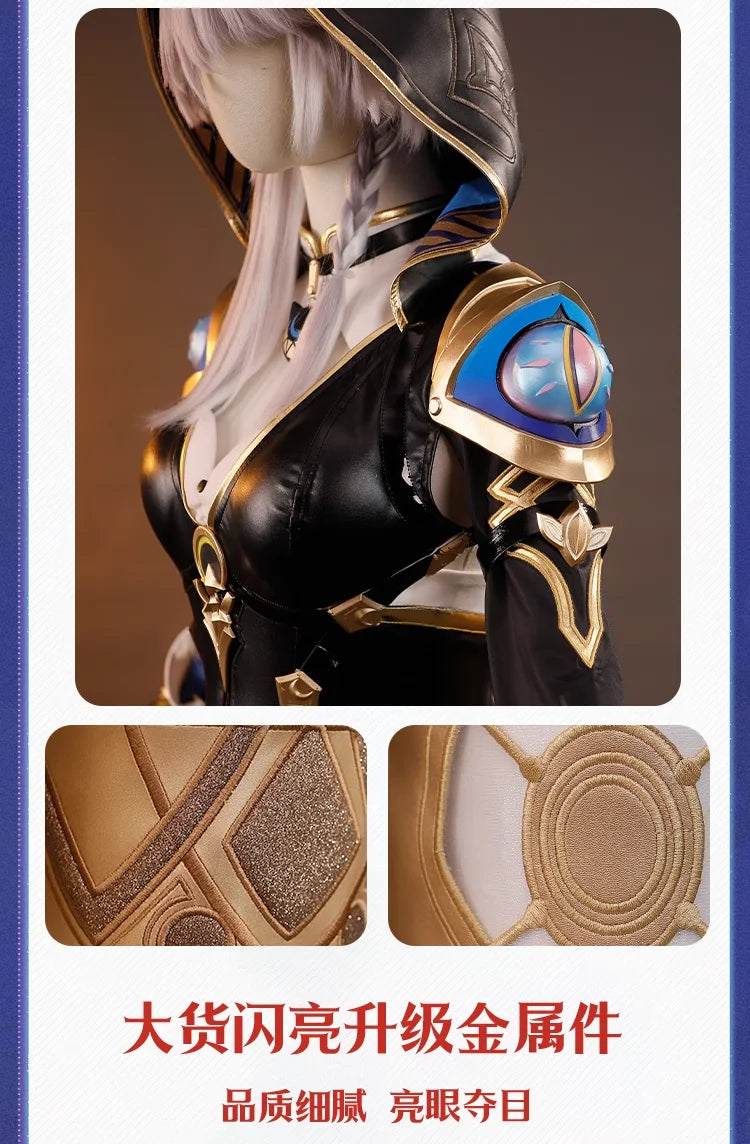 Honkai Star Rail Cipher Cosplay Costume Wig Dress Cifera Tail Amphoreus Luminous Props Halloween Party Women Girls Metal Props