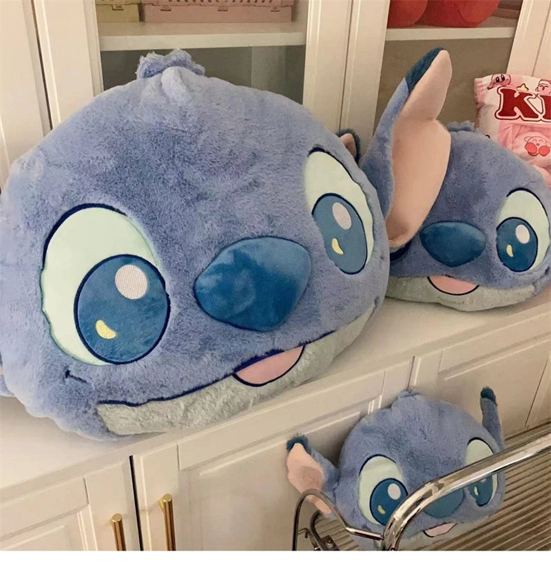 Comfortable Stitch Back Cushion Cuddly Throw Pillow Stuffed Anime Cushion Headrest Car Home Decor Sofa Bed Birthday Gifts