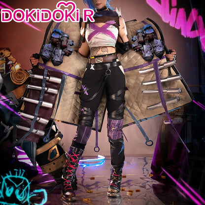 IN STOCK Jinxx Hoodie Cosplay Costume Game Anime Cosplay【S-3XL】DokiDoki-R Women Halloween Costume Jinxx Cosplay Hat Plus Size