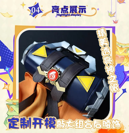 Genshin Impact Bennett Cosplay Costume Wig Uniform Adventures in Blazing Hue New Skin 3D Accessories Halloween Party Women Men