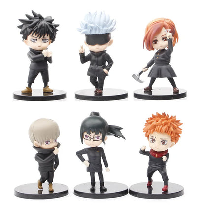 6Pcs/set Jujutsu Kaisen Anime Figure Gojo Satoru Yuji Itadori Figure Doll Toy Action Figure Yuji Itadori Fushiguro  Model Toys