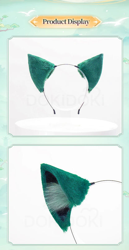 IN STOCK Maomao Tail Ears Cosplay Props Anime The Apothecary Diaries Cosplay DokiDoki Women Cute Green Cat Tail Maomao Cosplay