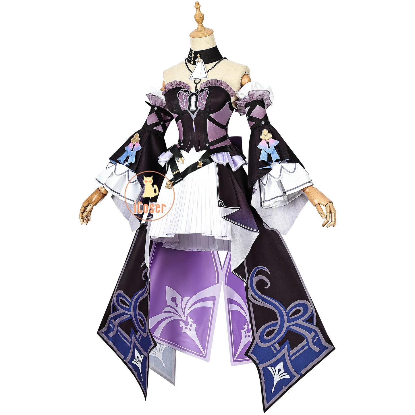 Honkai Star Rail The Herta Cosplay Costume Wig Dress Hat Uniform Headwear Necklace Halloween Party for Women Girls Carnival Prop