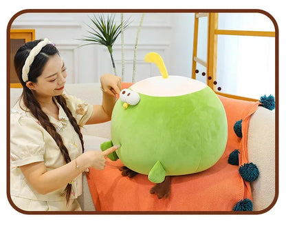 Hot 30-60cm Fun Coconut Chicken Animal Plush Doll Pillow Cute Big Eyes Big Chicken Leg Round Chicken Soft Plush Toy Home Decor