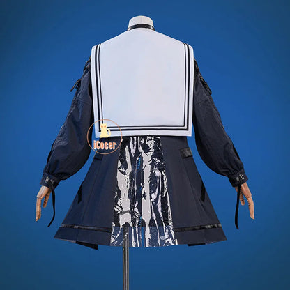 Wuthering Waves Chisa Cosplay Costume Wig Jacket Uniform Headwear Tattoo Sticker Socks Halloween Party for Women Girls Accessory