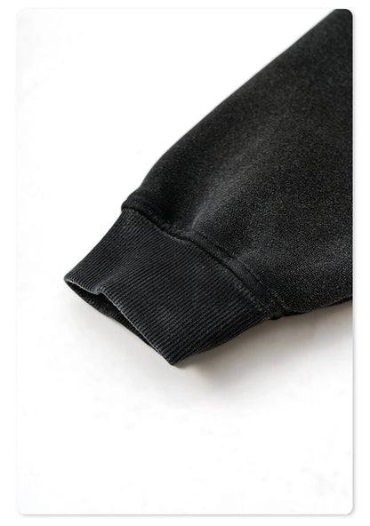 ZODF 2024 Winter Unisex Washed Fleece Hoodies 360gsm Warm Loose Retro Hooded Sweatshirts HY0870