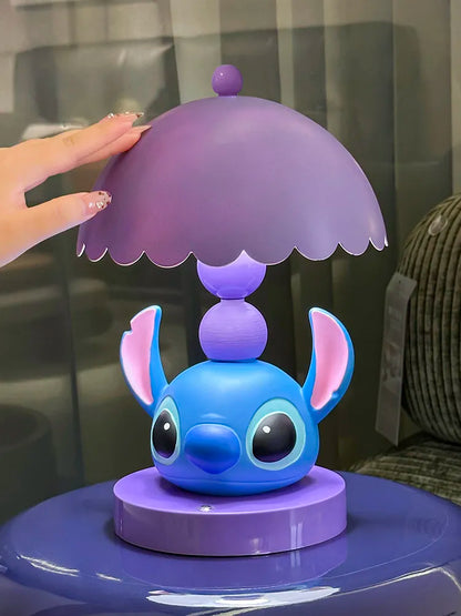 Cute Disney Lilo&Stitch Bedroom Bedside Lamp Anime Figure Table Lamp USB Plug 3 Color Dimming Living Room Study Atmosphere Light