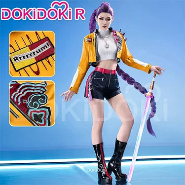【Last Batch】IN STOCK Miraa Cosplay Costume Cosplay【S-3XL】DokiDoki-N Women Halloween Costume Black Yellow Suits Plus Si
