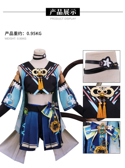 Kirara Cosplay Costume Wig Genshin Impact Game Uniform Outfit Headwear Tail Cat Upon The Eaves Vision Inazuma Party for Women