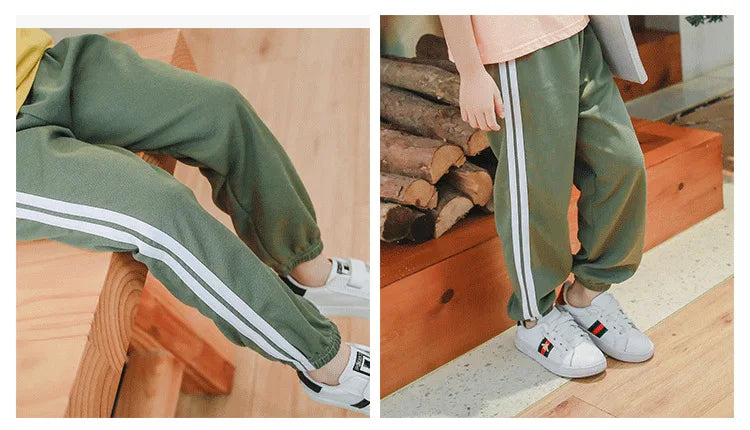 Boys Pants Girls Trousers Striped Boutique Spring Summer Fall Children Clothes Kids Pants Casual Toddler 3 to 4 5 6 7 8 9 Years